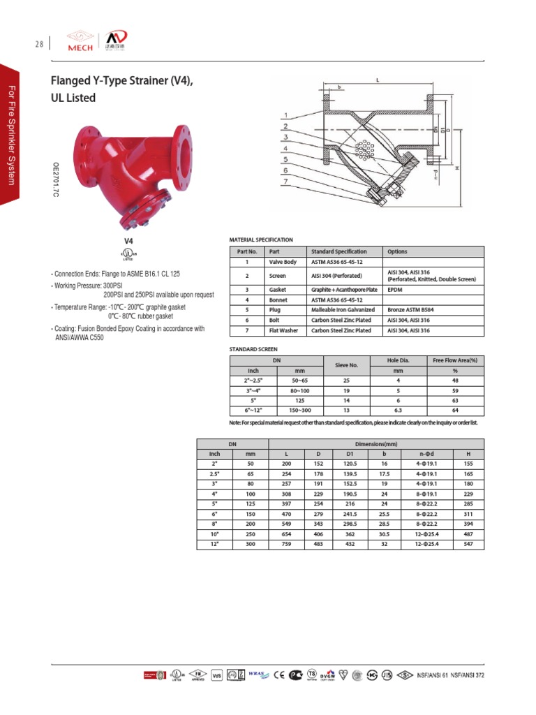 Catalog Mech - (Y-STRAINER) | PDF | Mechanical Engineering | Building ...