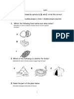 NAME: - DAY: - Each Questions Is Followed by Options A, B, and C. Circle The Correct Answer