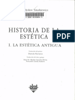Tatarkiewicz. Historia de La Estetica