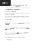 IELTS Sports Vocabulary: Face The IELTS Speaking Exam With Confidence!