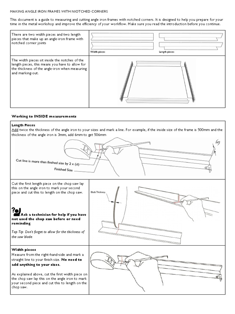 Notching Angle Iron Frame Guide | PDF | Structural Steel | Tools