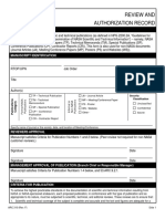 Review and Authorization Record: Ames Research Center