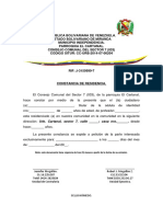 Carta de residencia 2021