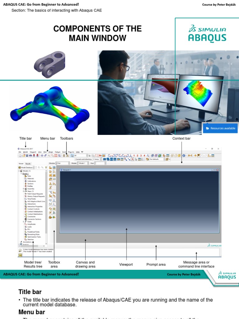 Navigating the Abaqus CAE Interface | PDF | Window (Computing) | Menu ...