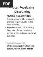 Notes Receivable Discounting