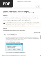 Configuring SQL Express For Deep Security Installation