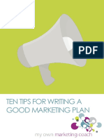 10 Tips How To Write A Marketing Plan