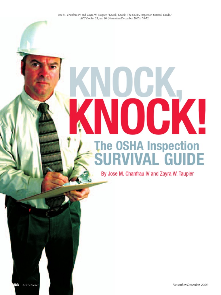 OSHA Inspection Preparedness Guide | PDF | Occupational Safety And ...