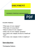 Assignment: Business Strategic Management