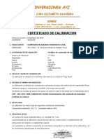 CERTIFICADO DE CALIBRACION NORANDINO