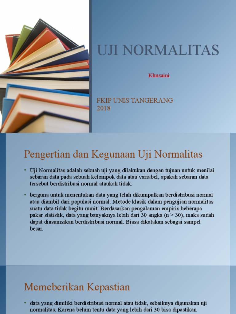 Uji Normalitas: Metode dan Aplikasi | PDF
