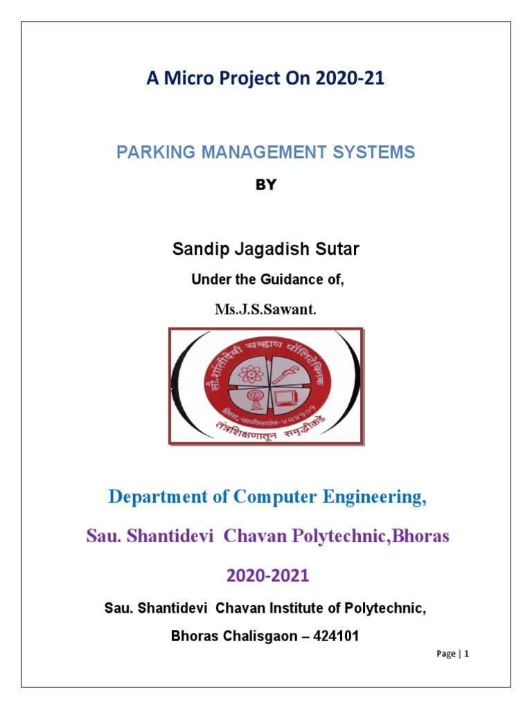 Parking Management System Project Report | PDF | Software Testing ...
