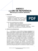 ANEXO I TERMO DE REFERÊNCIA (Manutenção Do GRUPO GERADOR)