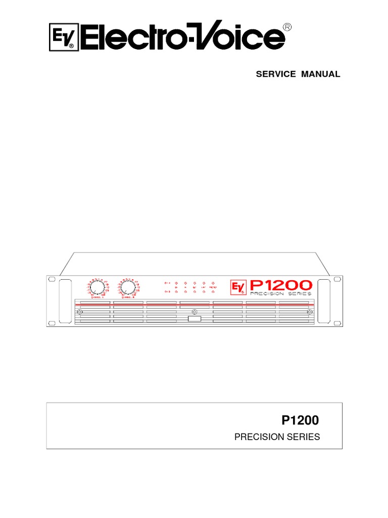 P1200 Precision Series Service Manual | PDF | Mains Electricity | Resistor