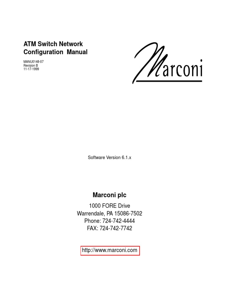 ATM Switch Network Configuration Manual, PDF, Electromagnetic  Compatibility