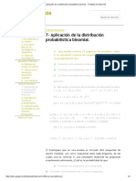 7- Aplicación de La Distribución Probabilistica Binomial. - Portafolio de Marvin10