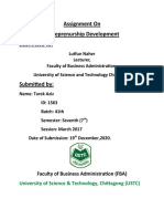 Entreprenurship Development Assignment