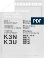 Sennheiser k3n Benutzerhandbuch