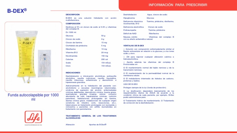 B Dex 1 | PDF | Sodio | Vitamina