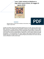 Illuminare L'abruzzo. Codici Miniati Tra Medioevo e Rinascimento. Catalogo Della Mostra (Chieti, 10 Maggio-31 Agosto 2013)