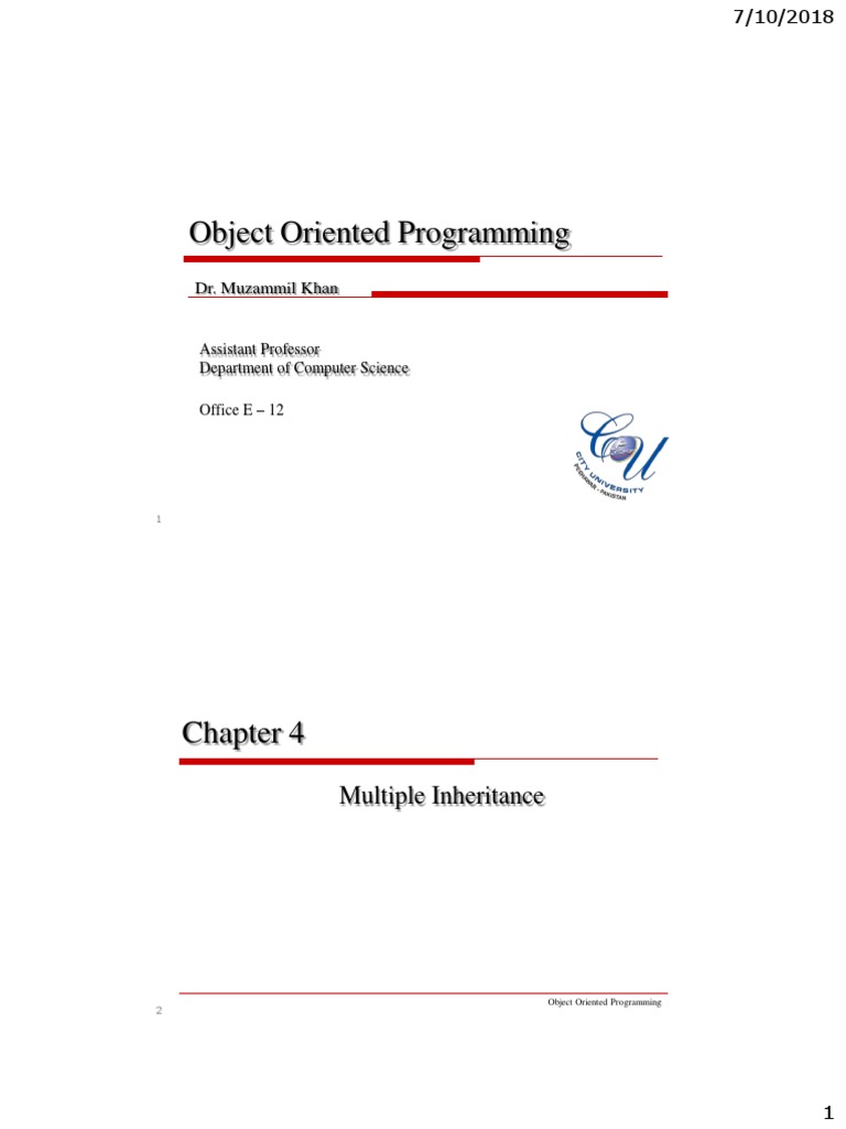Understanding Multiple Inheritance in OOP | PDF | Object (Computer ...
