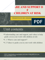Care and Support With Children at Risk Unit 1 and 2