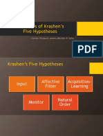 Criticisms of Krashen's Five Hypotheses: Doreen, Florence, Jeremy, Michelle & Sofea