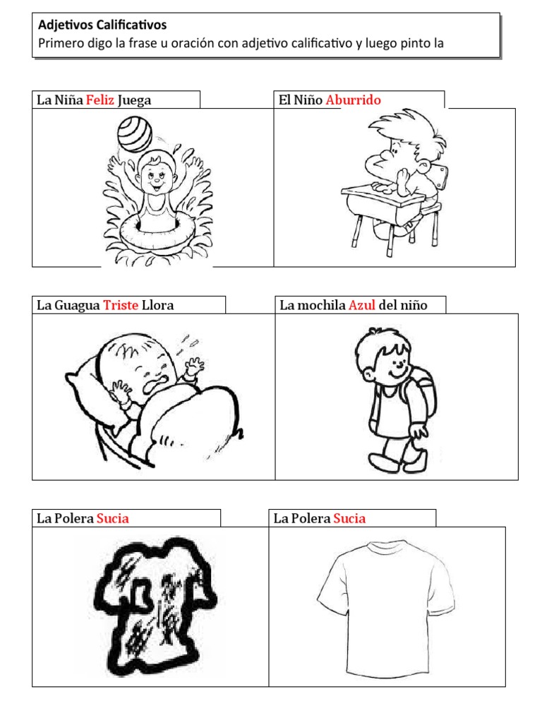 Pinto Adjetivos Calificativos PDF