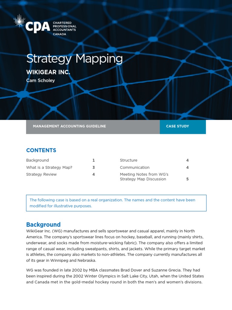 RG Strategy Mapping Case Study 2 Wikigear May 2018 | PDF | Innovation ...