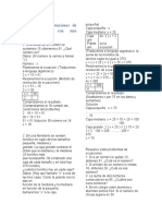 Ecuaciones Lineales, Simultaneas y Cuadráticas