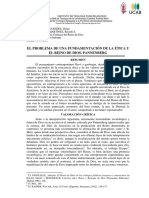 Ricardo Vielma, Fundamentación de La Ética y El Reino de Dios. Pannenberg, Artículo 4