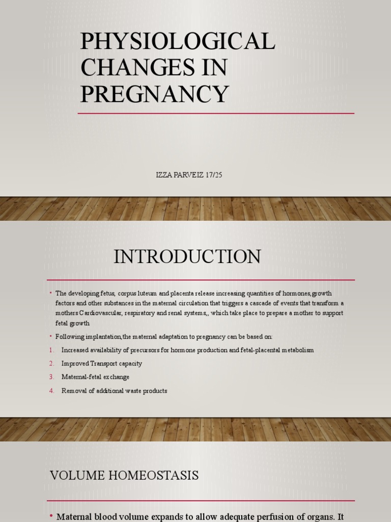 Maternal Physiological Changes in Pregnancy | PDF | Pregnancy | Kidney