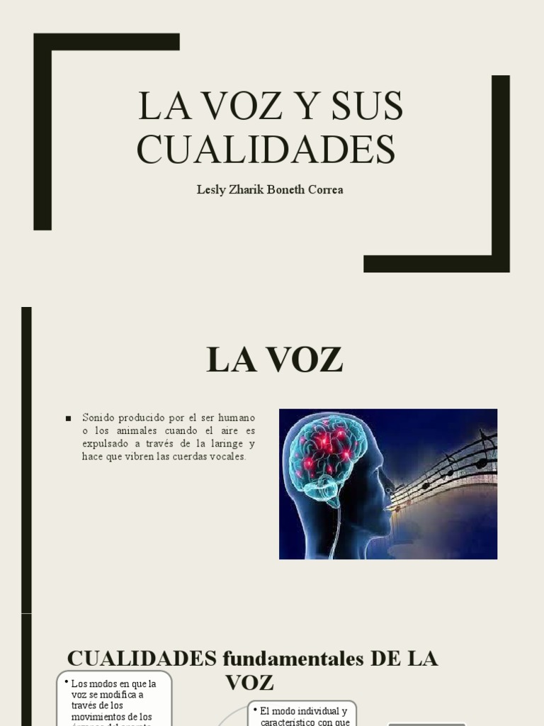 Cualidades y funciones de la voz humana | PDF | Voz humana | Sonido