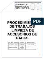 PROCEDIMIENTO - TRABAJOS LIMPIEZA DE ACCESORIOS DE RACKS