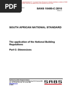 SANS 10400-C:2010: The Application of The National Building Regulations Part C: Dimensions