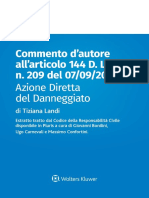 Commento All'art. 144 D.lgs. 209.2005