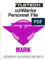 Battletech - MechWarrior Personnel File - Marik