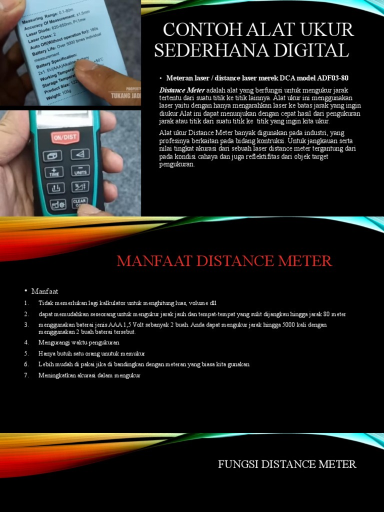 Fungsi dan Cara Menggunakan Distance Meter | PDF