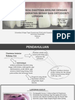 Closure of midline diastema through combined  surgical and Removable orthodontic approach