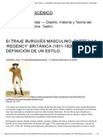 El TRAJE BURGUÉS MASCULINO. PARTE I - LA REGENCY' BRITÁNICA (1811-1820)
