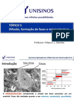 Tópico 5 - Difusão, Formação de Fases e Microestrutura