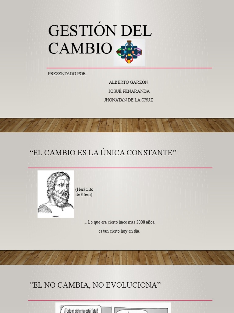 GESTIÓN DEL CAMBIO Diapositivas | PDF | Liderazgo | Evolución, image size:768x1024