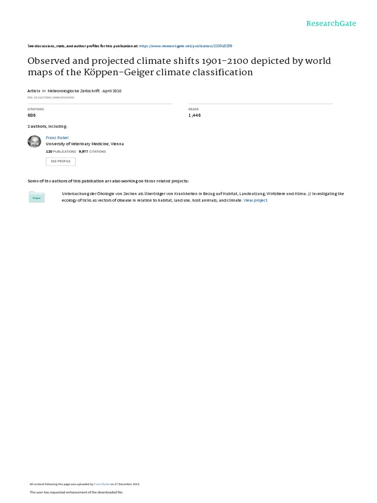Observed and Projected | PDF | General Circulation Model | Climate