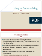 Paraphrasing vs Summarization (3)