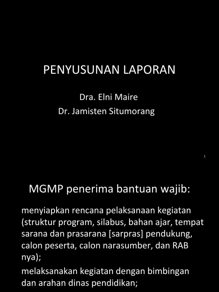 Laporan Kegiatan MGMP SMP 2015 | PDF | Bisnis