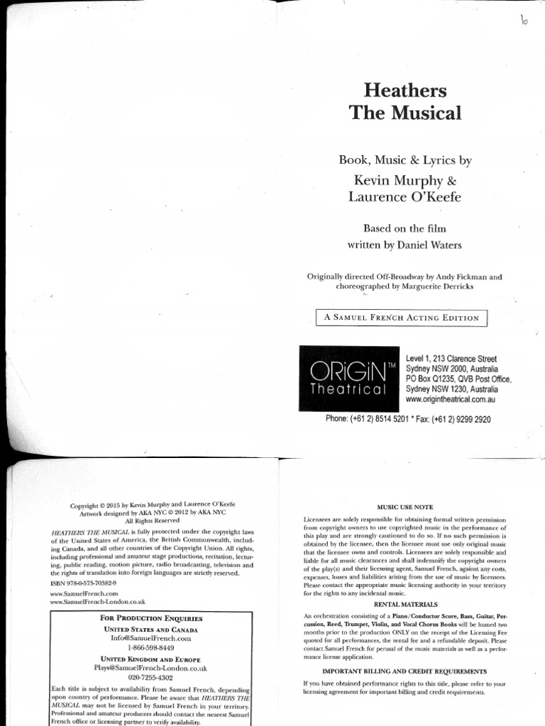 Heathers Libretto PDF