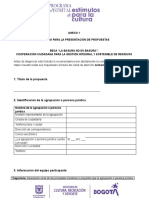 Anexo 1 Formato para La Presentación de Propuestas