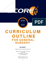 Curriculum Outline: For General Surgery
