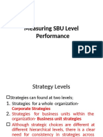 Measuring SBU Level Performance