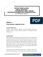 Materi Perkuliahan Public Relation Fikom - Universitas Mercu Buana Integrated Marketing Communication